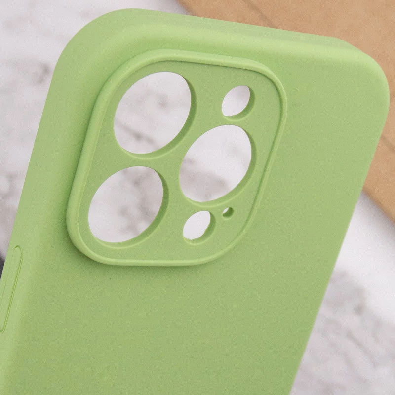 Чехол с закрытым низом Silicone Case для Apple iPhone 16 Pro – Мятный / Mint. Фото 17 из 17