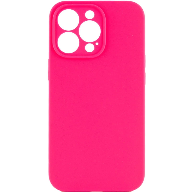 

Чехол с защитой камеры Silicone Case Apple iPhone 14 Pro (6.1") (Розовый / Barbie pink), Рожевий / barbie pink