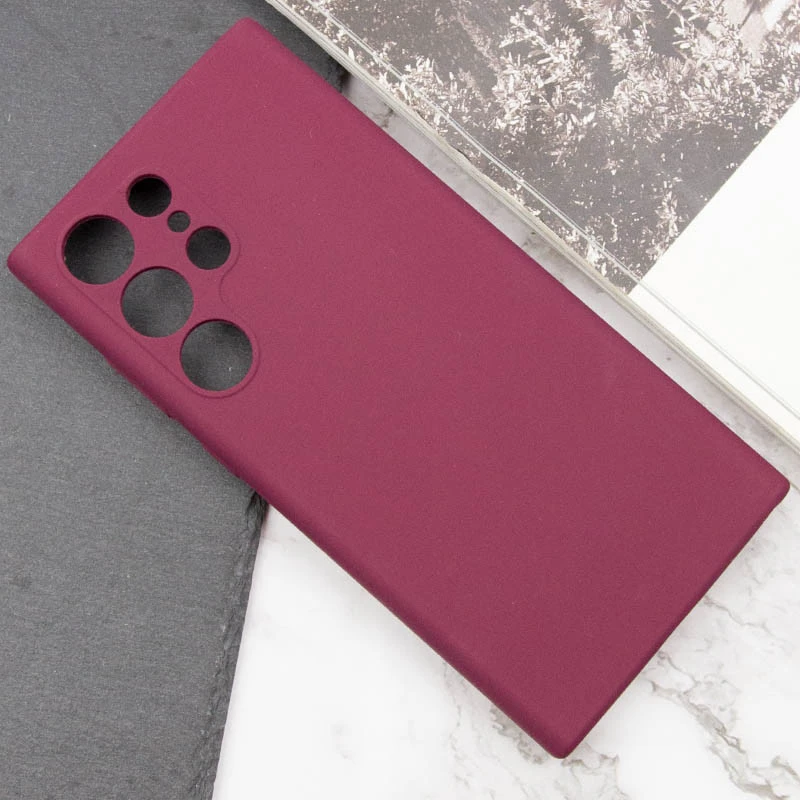 Чохол Silicone Case Lakshmi Premium із закритою камерою для Samsung Galaxy S25 Ultra – Бордовий / Plum. Фото 5 з 7