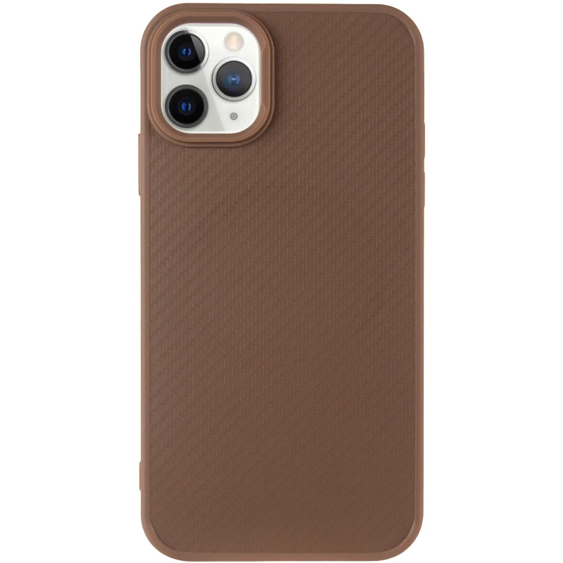 TPU чохол Carbon Protective with Magsafe для Apple iPhone 12 (6.1") – Coffee. Фото 3 з 6