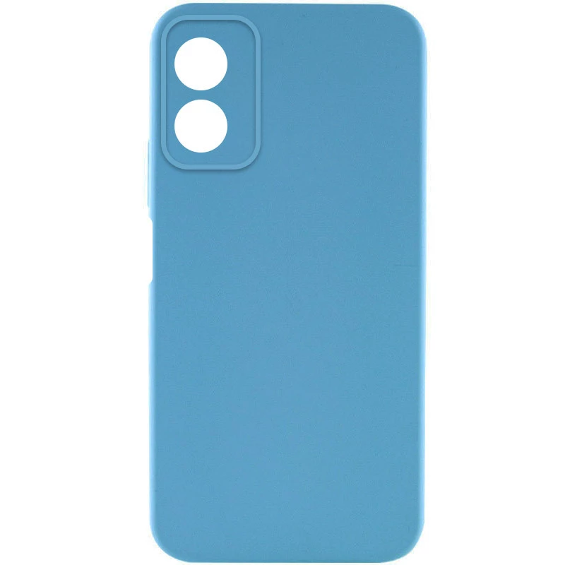 Кольоровий силіконовий чохол GETMAN із закритою камерою для Motorola Moto G24 – Блакитний / Blue. Фото 1 з 1