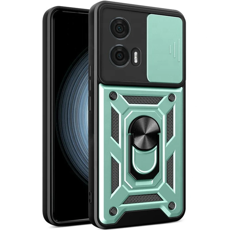 Ударопрочный чехол Serge Ring с защитой камеры для Motorola Edge 50 Fusion – Зеленый. Фото 1 из 1