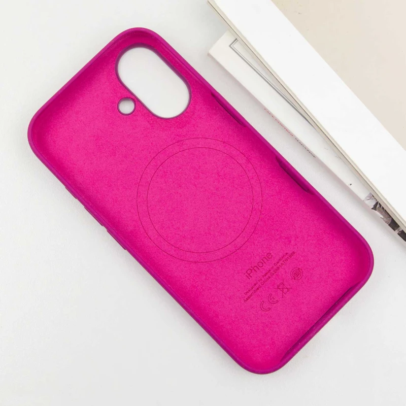 Силиконовый чехол ААА with Magsafe connection для Apple iPhone 16 Plus – Fuchsia. Фото 5 из 8