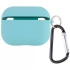 Силіконовий футляр з мікрофіброю для навушників Airpods Pro 2 – Бірюзовий / Marine Green. Фото 1 з 5
