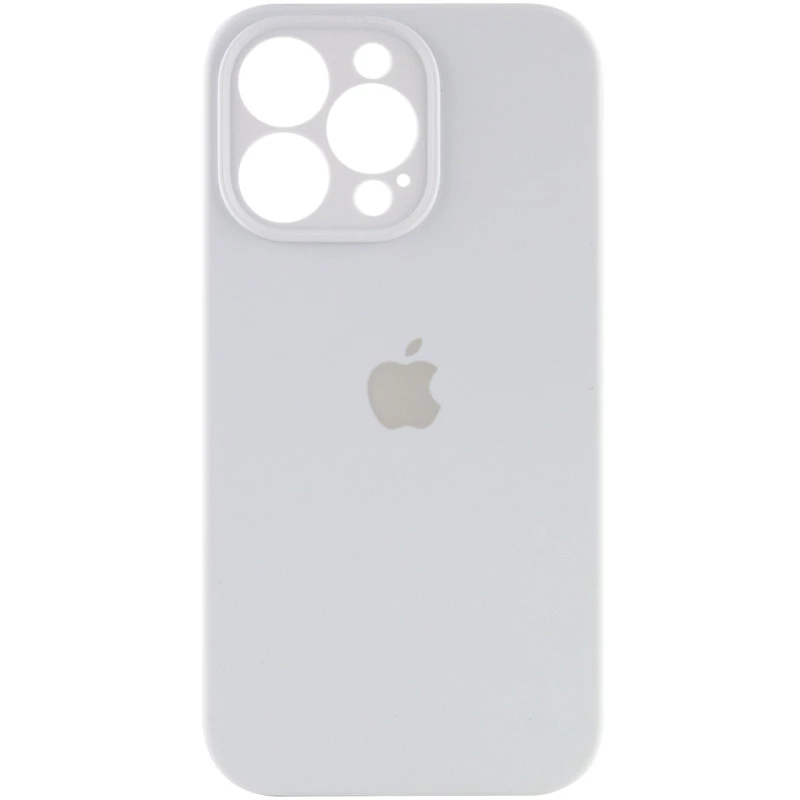 Чехол Silicone Case с защитой камеры для Apple iPhone 16 Pro – Белый / White. Фото 1 из 1