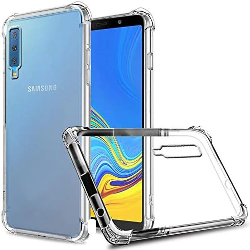 

Ультратонкий силиконовый чехол GETMAN с крытыми бортами для Samsung A750 Galaxy A7 (2018) (Бесцветный (прозрачный)), Безбарвний (прозорий)