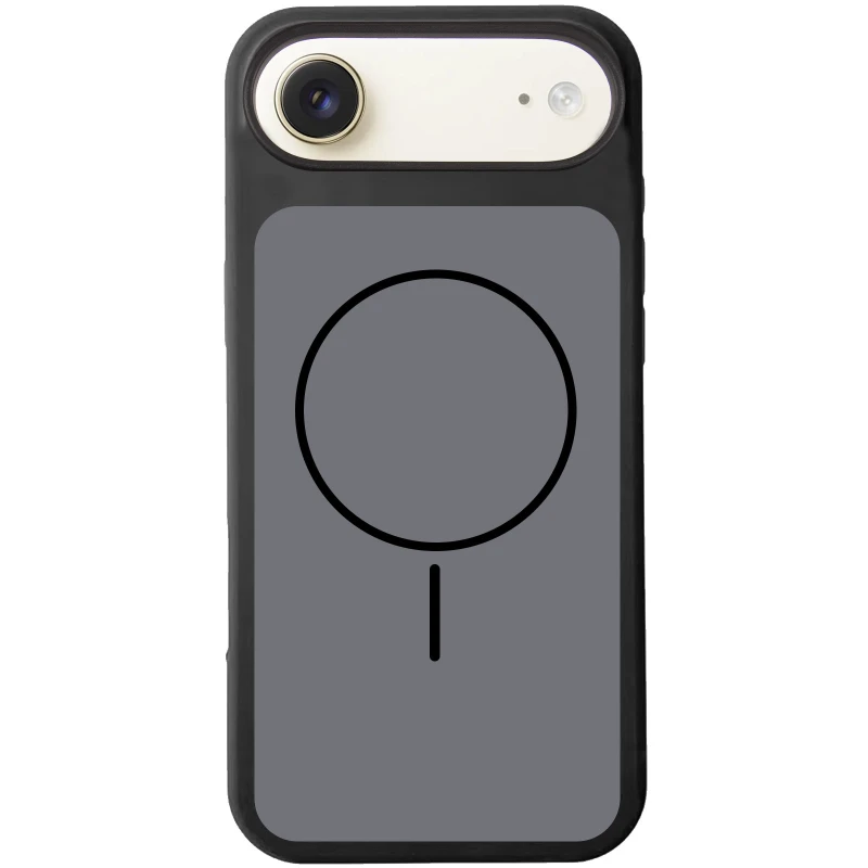 Чохол Silk Duo Color (AA) NO LOGO with Magnetic Fit для Apple iPhone 17 Air (6.5") – Black. Фото 1 з 4