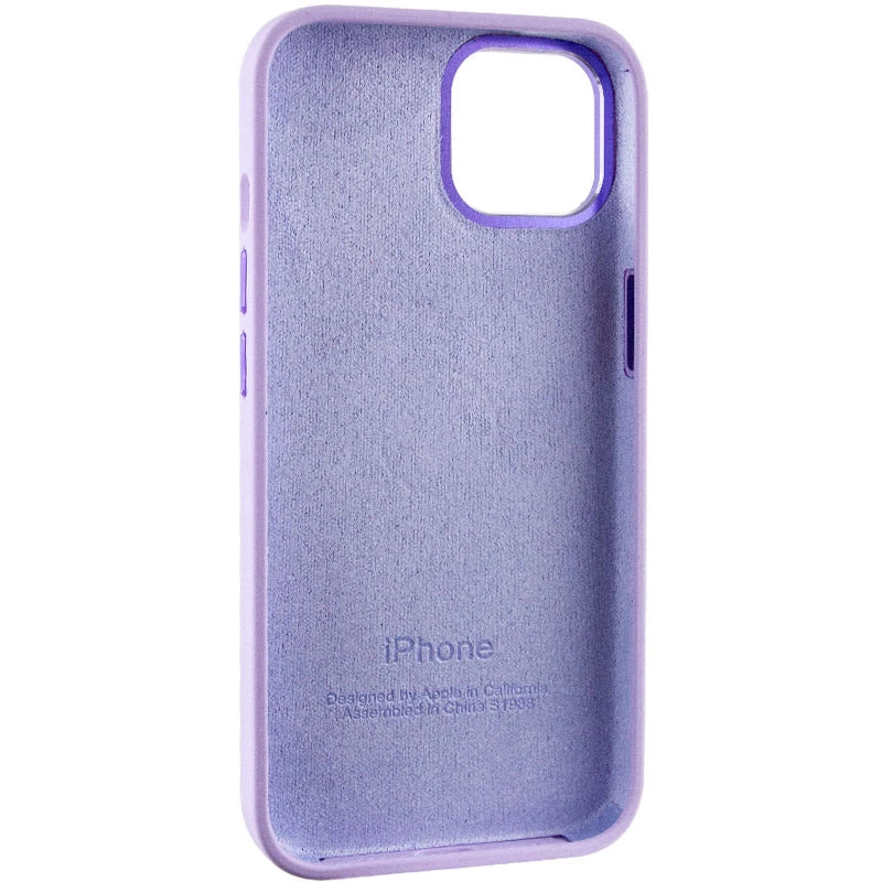 Чехол Silicone Case с металлическими кнопками для Apple iPhone 14 (6.1") – Сиреневый / Lilac. Фото 7 из 9
