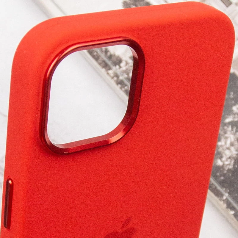 Чохол Silicone Case з металевими кнопками на Apple iPhone 12 Pro Max (6.7") – Червоний / Red. Фото 9 з 9
