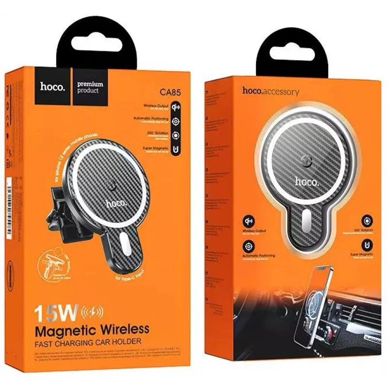 Автотримач Hoco CA85 магнітний – Black. Фото 4 з 4