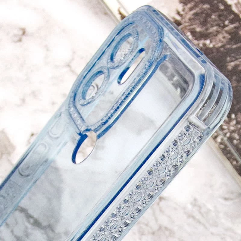 Силіконовий чохол з візерунком на Xiaomi Poco C51 – Блакитний. Фото 6 з 6