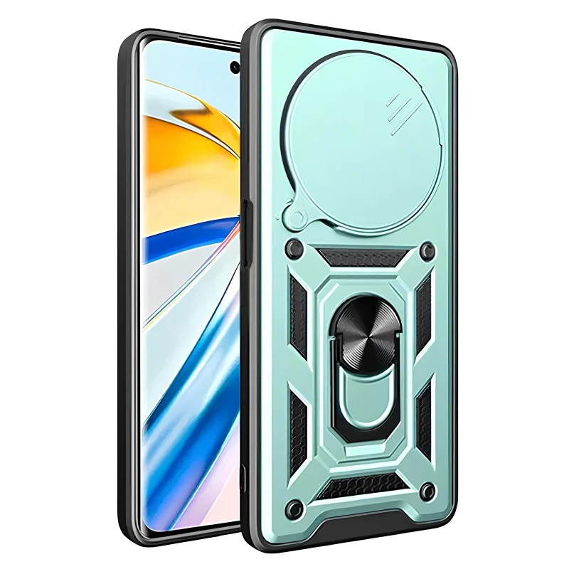 Ударопрочный чехол Ummi Camshield Serge Ring (in box) для Xiaomi Redmi Note 14 Pro+ 5G – Зеленый / Green. Фото 2 из 2