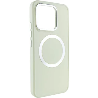 TPU чехол Bonbon с металлическими кнопками та MagSafe на Xiaomi 14 Pro — Белый / White