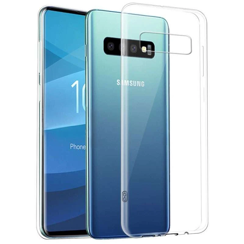 Ультратонкий силиконовый чехол 1 мм для Samsung Galaxy S10 – Бесцветный (прозрачный). Фото 2 из 3