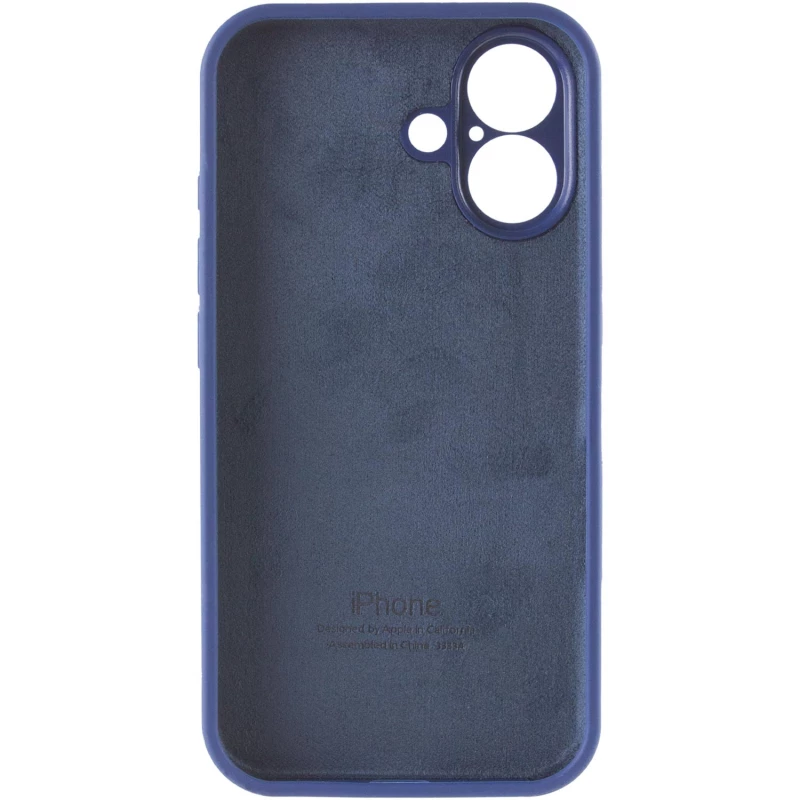 Чохол Silicone Case з захистом камери на Apple iPhone 16 Plus – Синій / Deep navy. Фото 6 з 7