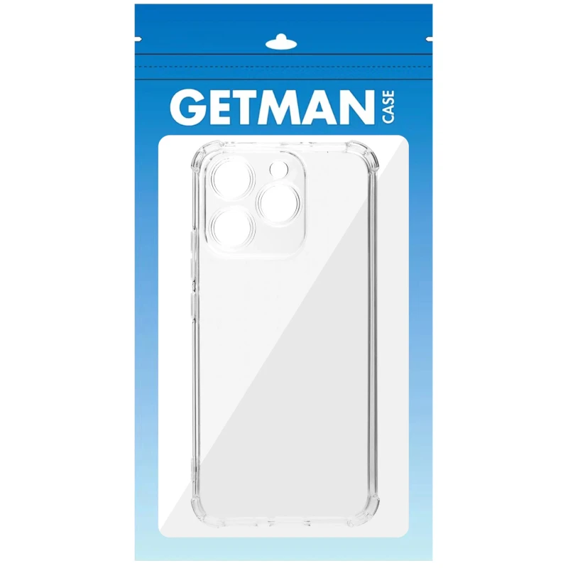 Ультратонкий силиконовый чехол GETMAN с крытыми бортами та камерою на Realme 15T – Бесцветный (прозрачный). Фото 3 из 3