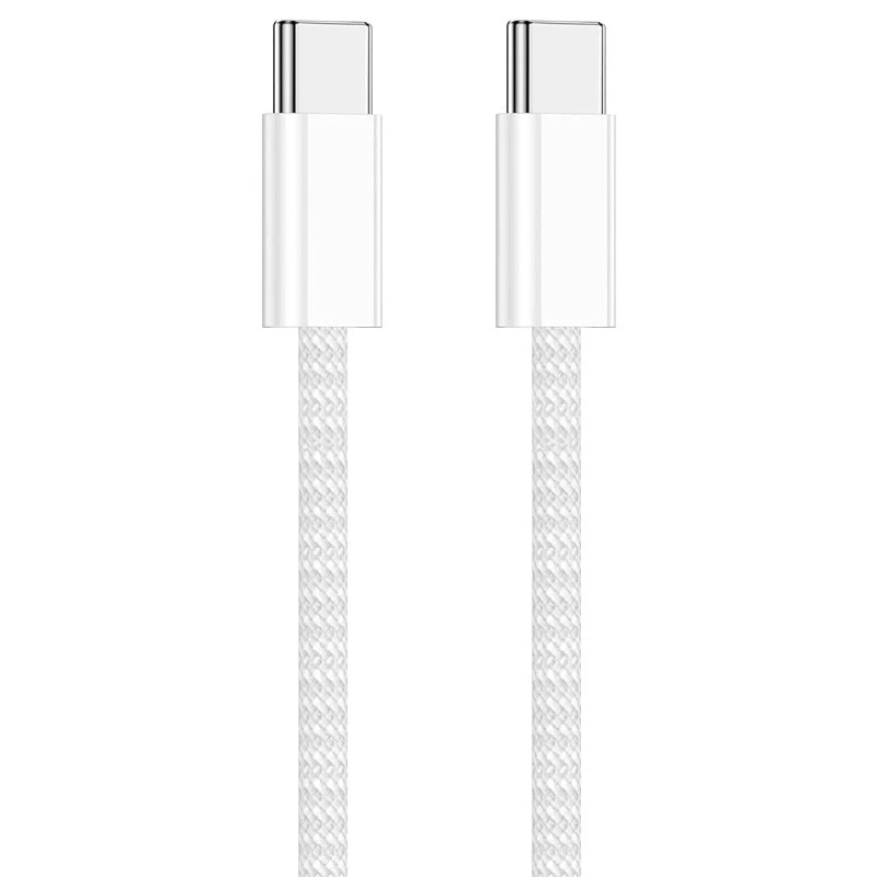 Дата кабель USB-C to USB-C FineWoven for Apple (A) (1m) (box) – White. Фото 1 з 2