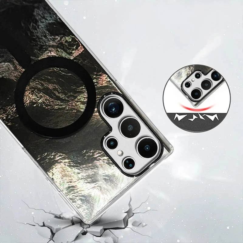 Силиконовый чехол Shiny Mountain (MagFit) для Samsung Galaxy S26 Ultra – Black. Фото 4 из 5