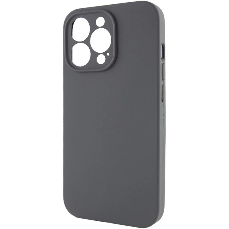 Чехол с закрытым низом Silicone Case для Apple iPhone 16 Pro – Серый / Dark Gray. Фото 8 из 14