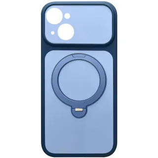 Чехол Ummi Full Camera with Magnetic Fit HQ Ring для Apple iPhone 13 (6.1") — Синий / Navy Blue