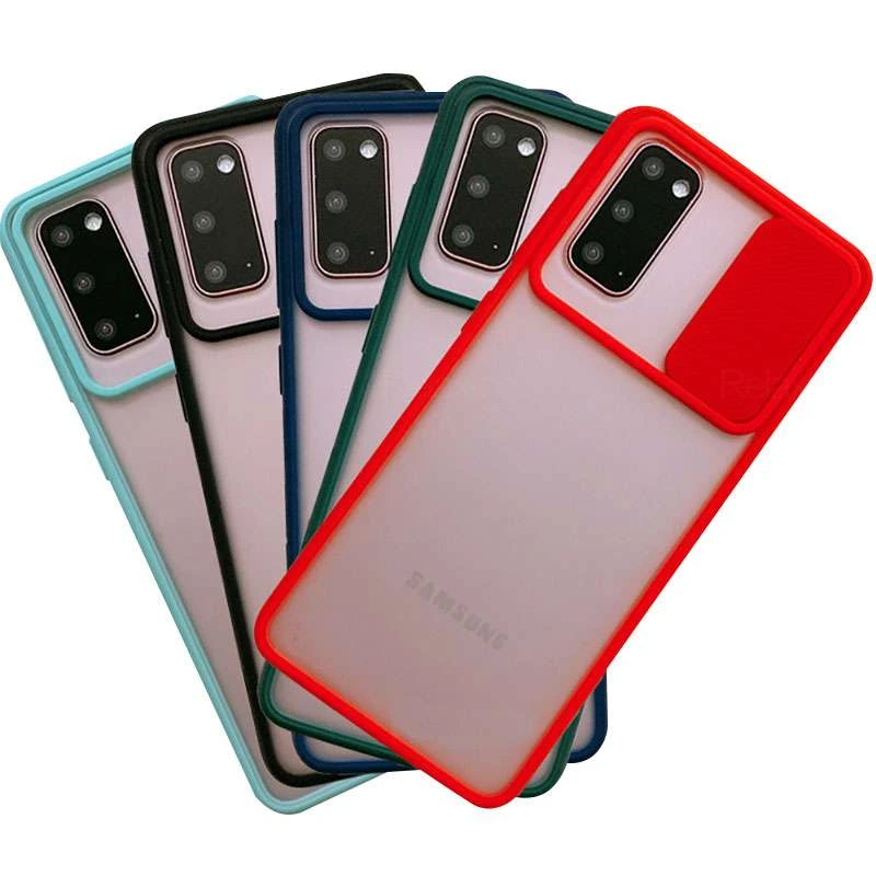 

Матовий силіконовий чохол зі шторкою для камери на Samsung Galaxy S20