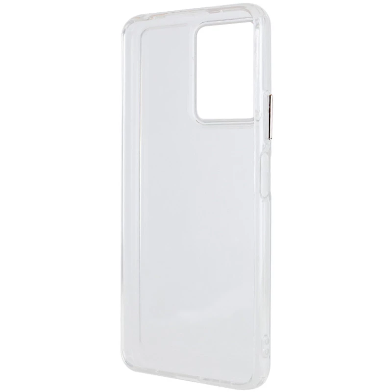 TPU+PC чехол с металлическими кнопками на Oppo A57s – Прозрачный. Фото 4 из 8