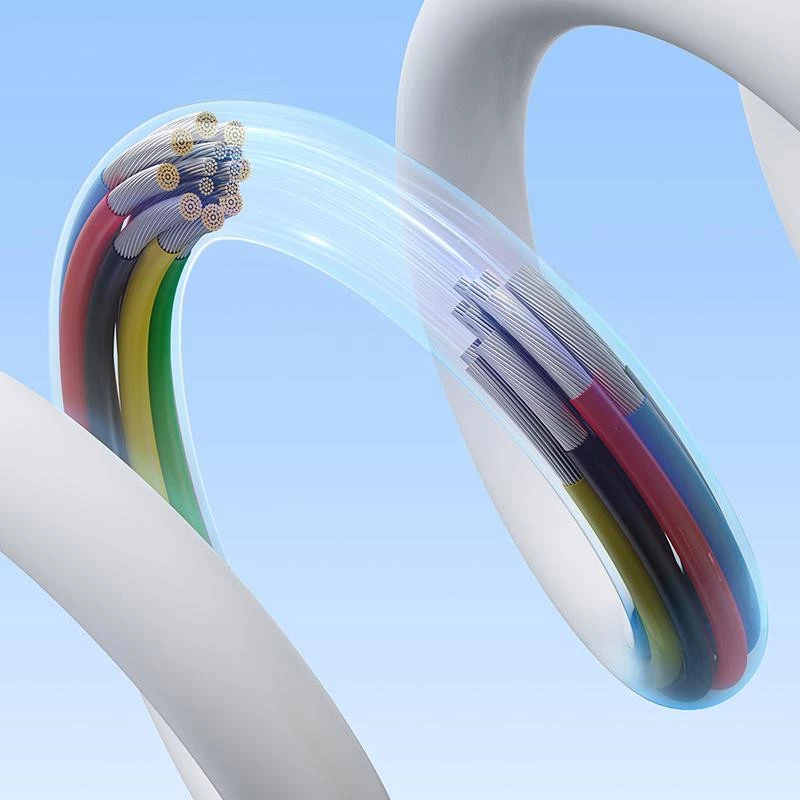 Дата кабель Baseus Superior Series 2 USB4 Full-Function Type-C to Type-C 240W (1m) (P10365200211) – Moon White. Фото 7 з 8