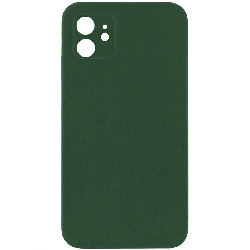Чехол Silicone Case Square L с защитой камеры для Apple iPhone 11 (6.1") – Зеленый / Army green. Фото 1 из 1