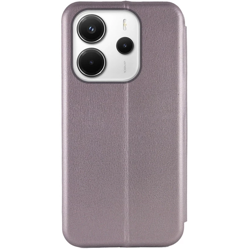 Чохол-книжка класичний на Xiaomi Redmi Note 14 4G (Europe version) – Сірий. Фото 3 з 4