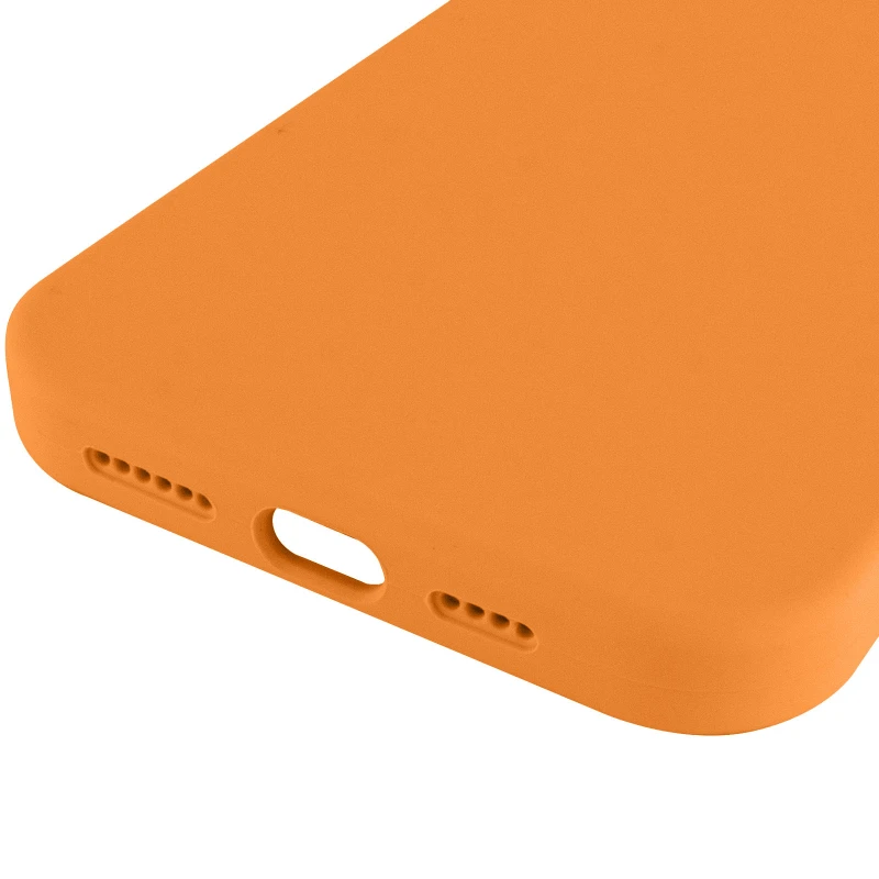 Чохол з закритим низом Silicone Case на Apple iPhone 16 Pro – Помаранчевий / Orange. Фото 4 з 4