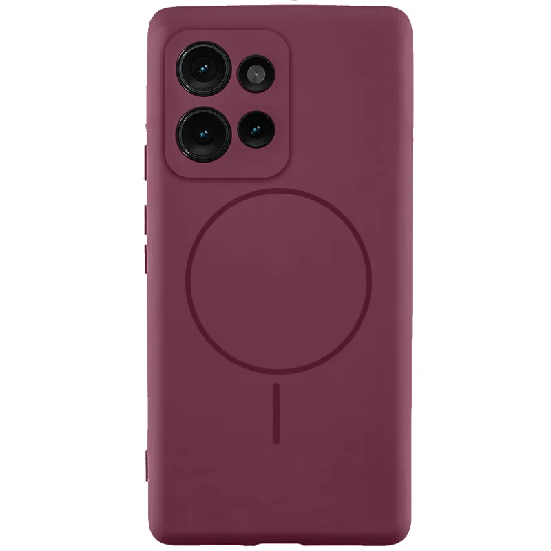 Чохол Silicone Cover Lakshmi Full Camera (AA) with Magnetic Fit для Motorola Edge 60 – Бордовий / Marsala. Фото 1 з 1