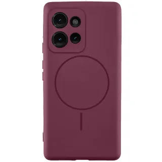 Чохол Silicone Cover Lakshmi Full Camera (AA) with Magnetic Fit для Motorola Edge 60 — Бордовий / Marsala