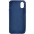 Чохол Silk Full Protective (AA) NO LOGO для Apple iPhone XS (5.8") – Синій / Deep navy. Фото 2 з 3