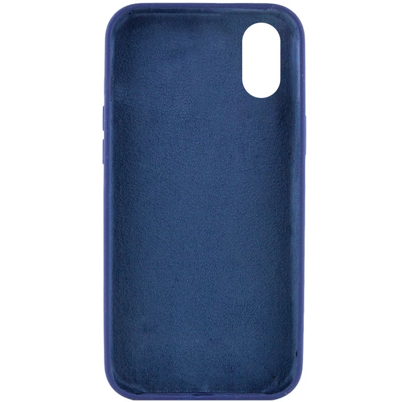 Чехол с закрытым низом Silicone Case для Apple iPhone XS Max (6.5") – Синий / Deep navy. Фото 2 из 3