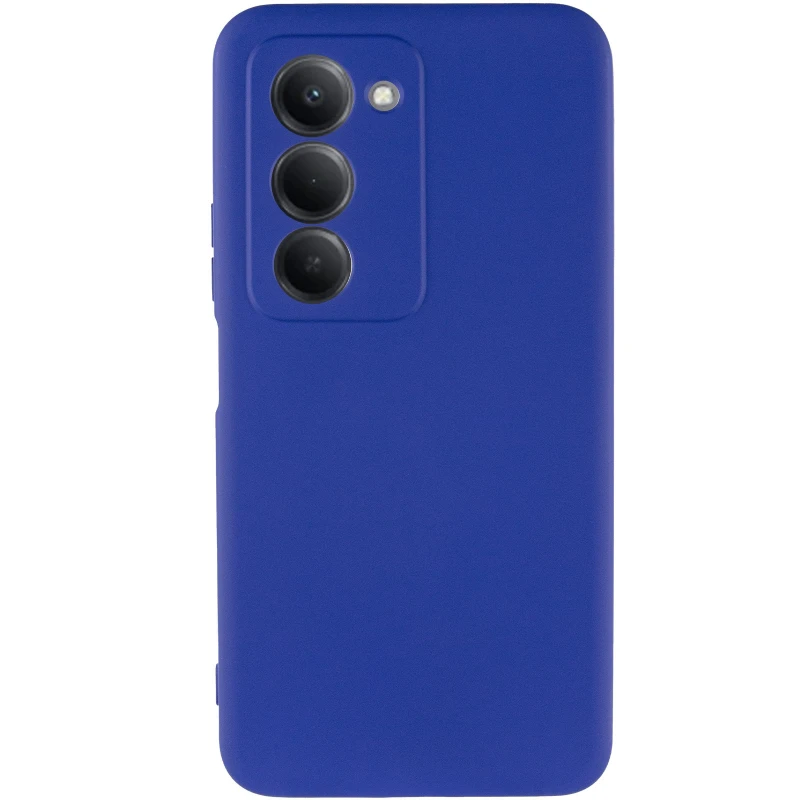 Кольоровий силіконовий чохол GETMAN із закритою камерою для Xiaomi Redmi 15 4G (Global) / 5G – Синій / Deep navy. Фото 3 з 6