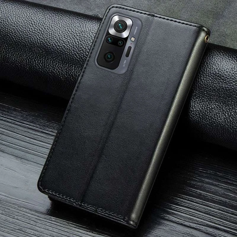 Чохол-книжка GETMAN галант на Xiaomi Redmi Note 10 Pro – Чорний. Фото 5 з 5