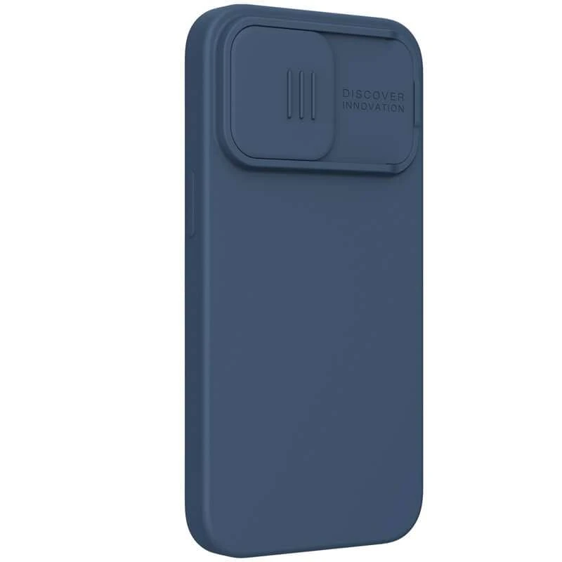 Силіконова накладка Nillkin зі шторкою для камери на Apple iPhone 13 Pro Max (6.7") – Синій. Фото 3 з 5