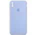 Чохол Silicone Case Square з захистом камери на Apple iPhone XS (5.8") – Блакитний / Lilac Blue. Фото 1 з 1