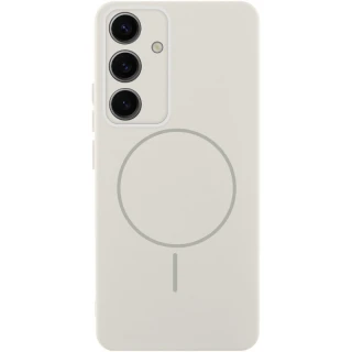 Чехол Silicone Cover Lakshmi Full Camera (AA) with Magnetic Fit для Samsung Galaxy S24 — Белый / White