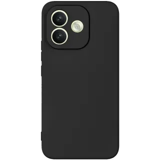 Цветной силиконовый чехол GETMAN с закрытой камерой на Xiaomi Redmi Note 17 — Черный / Black