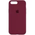 Чехол Silicone Case с закрытым низом для Apple iPhone 7 plus / 8 plus – Бордовый / Plum. Фото 1 из 1