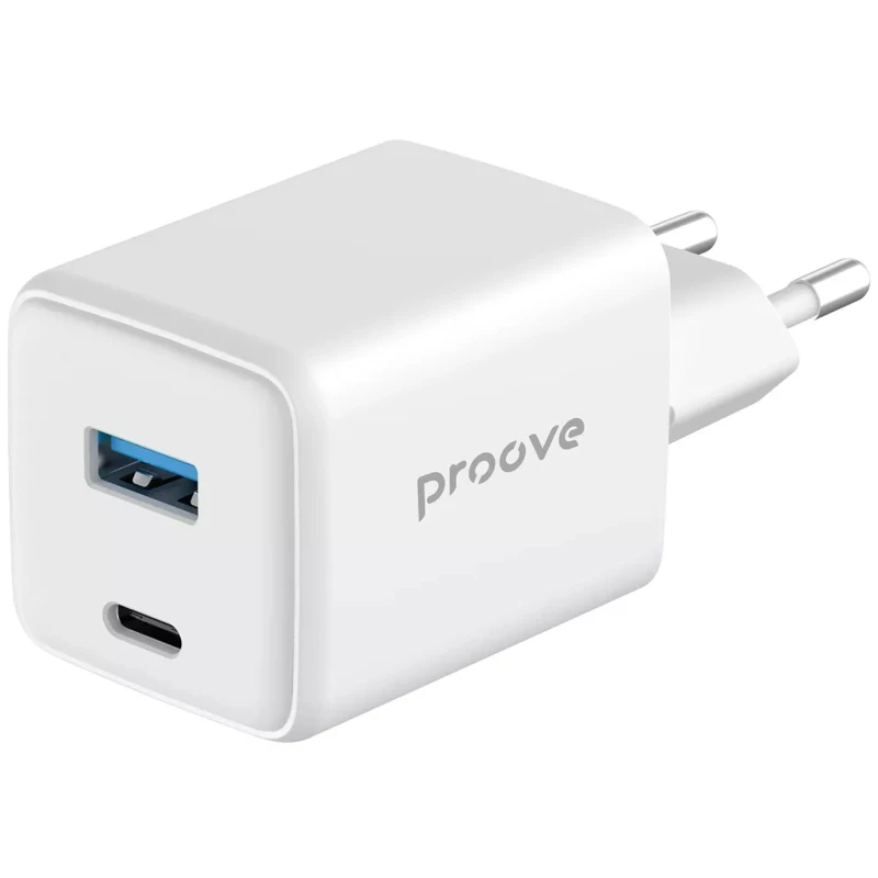МЗП Proove Pocket GaN 45W (1USB-A/C) – White. Фото 2 з 4