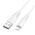 Дата кабель Borofone BX119 New USB to Lightning 2.4A (1m) – White. Фото 3 з 4