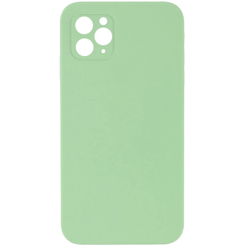Чехол Silicone Case Square L с защитой камеры для Apple iPhone 11 Pro Max (6.5") – Мятный / Mint. Фото 1 из 3