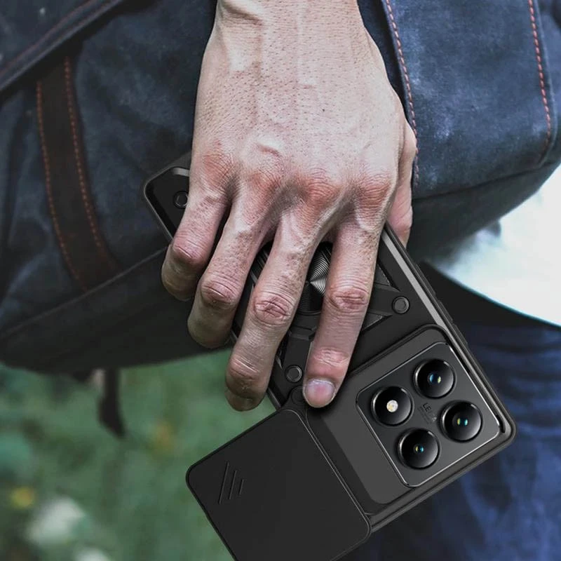 Ударопрочный чехол Serge Ring с защитой камеры для Xiaomi 14T – Черный. Фото 4 из 5