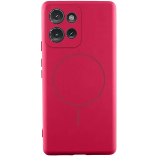 Чехол Silicone Cover Lakshmi Full Camera (AA) with Magnetic Fit для Motorola Edge 50 Pro — Красный / Rose Red