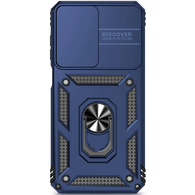 Протиударний чохол Serge Ring з кільцем на Samsung Galaxy A26 5G – Темно-синій. Фото 3 з 3
