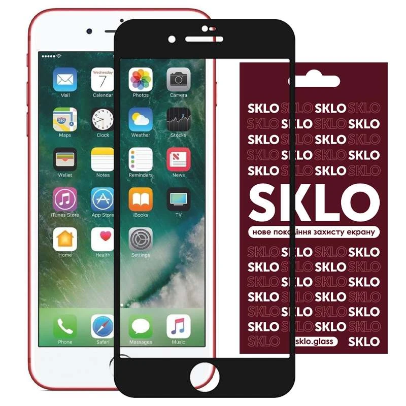 

Защитное стекло SKLO 3D для Apple iPhone 7 / 8 (4.7") (Черный), Чорний