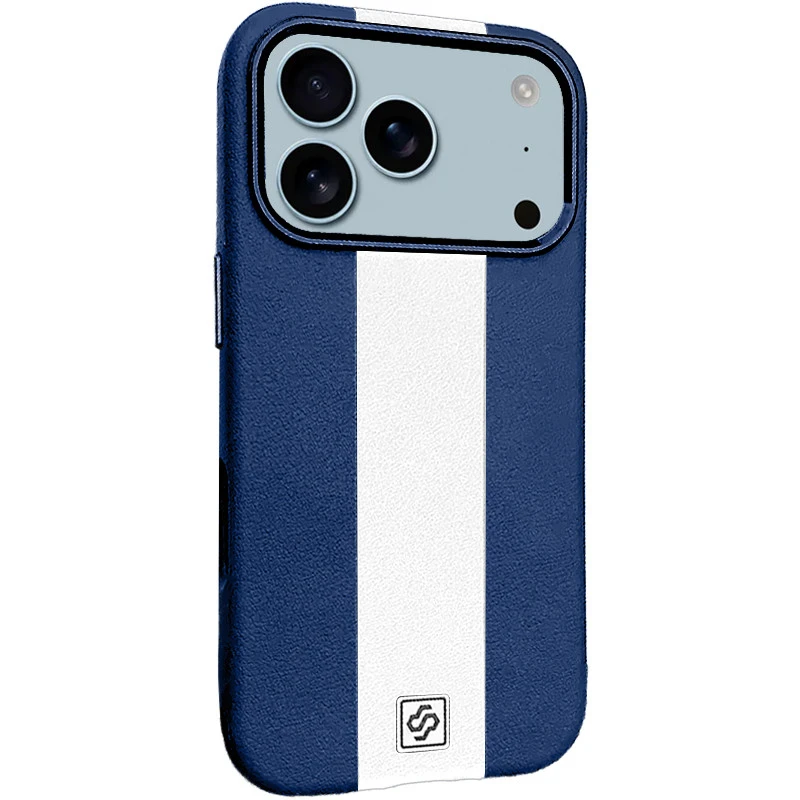 Кожаный чехол Rally with MagSafe для Apple iPhone 17 Air (6.5") – Blue / White. Фото 1 из 1