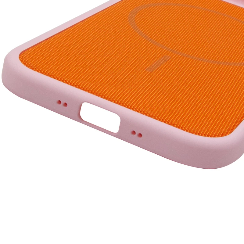 Чехол TPU TechWoven Hybrid with MagSafe для Apple iPhone 17 Air (6.5") – Pink / Orange. Фото 7 из 8